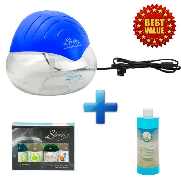 Sirena Twister (Blue) + Sirena Fragrance Pack + Ocean Breeze Deodorizer (BUNDLE)